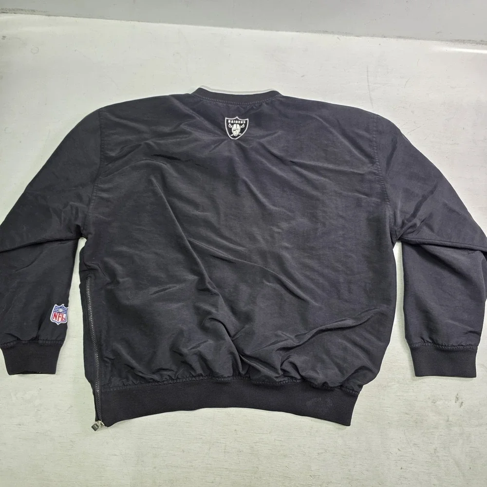 Vintage 90s Starter Pro‎ Line Oakland Raiders Jacket Mens XL V-neck Windbreaker